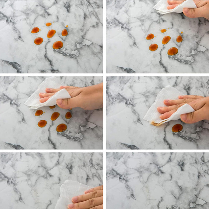 ⏳Time-limited Special⌛Marble Printed Round Fitted Table Cover with Elastic Edges