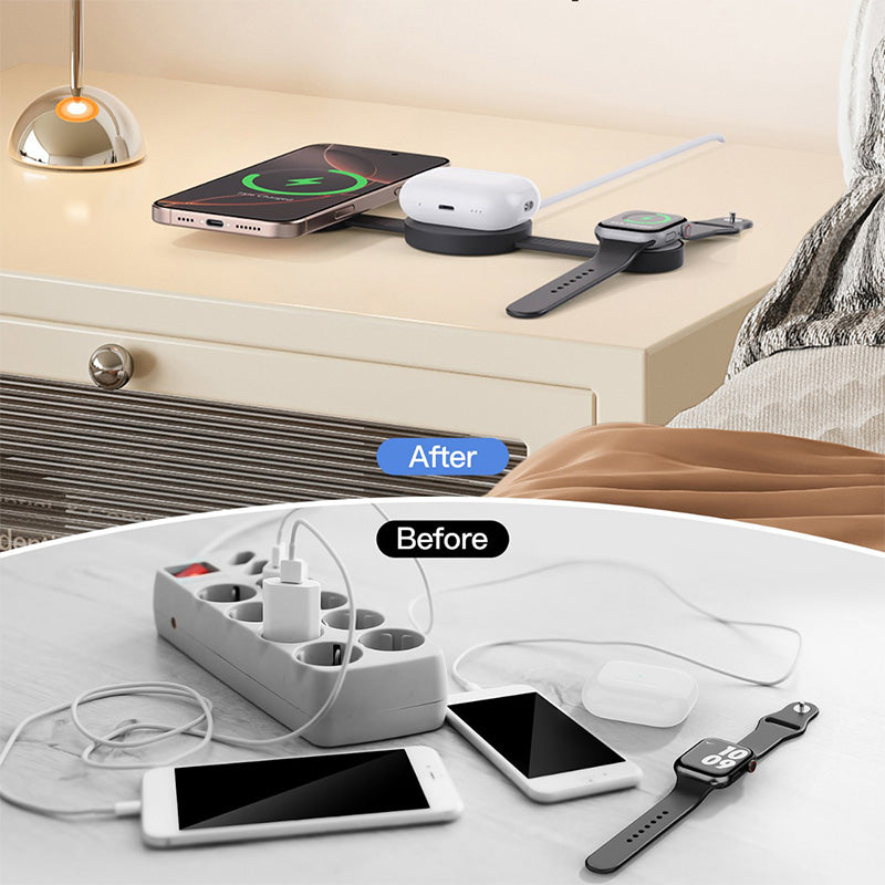 ⏳Time-limited Special⏰3-in-1 Foldable Magnetic Wireless Charger🔋