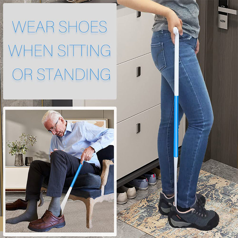 Adjustable Long Shoe Horn with Sock Remover for Seniors🦯