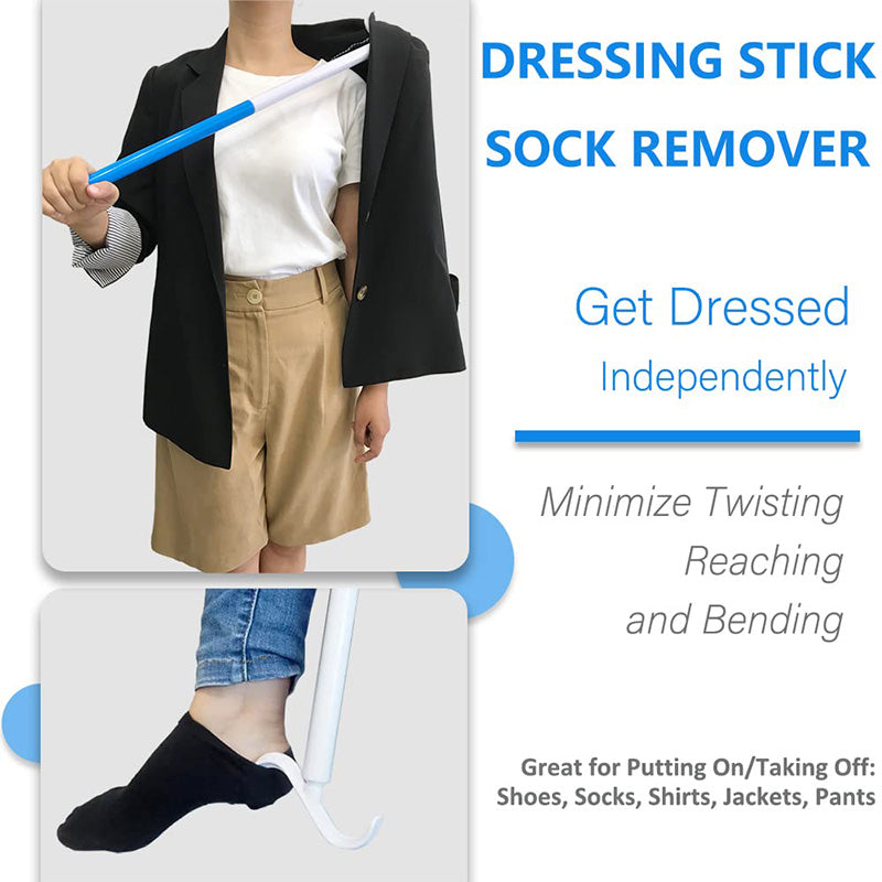 Adjustable Long Shoe Horn with Sock Remover for Seniors🦯