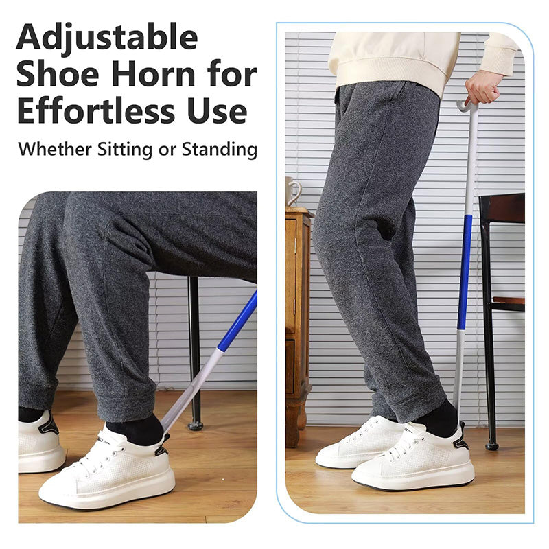 Adjustable Long Shoe Horn with Sock Remover for Seniors🦯