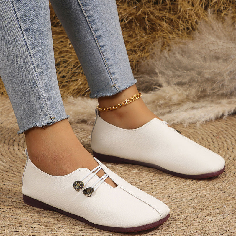 ⏳Time-limited Special⏰Women's New Soft Synthetic Leather Flat Shoes
