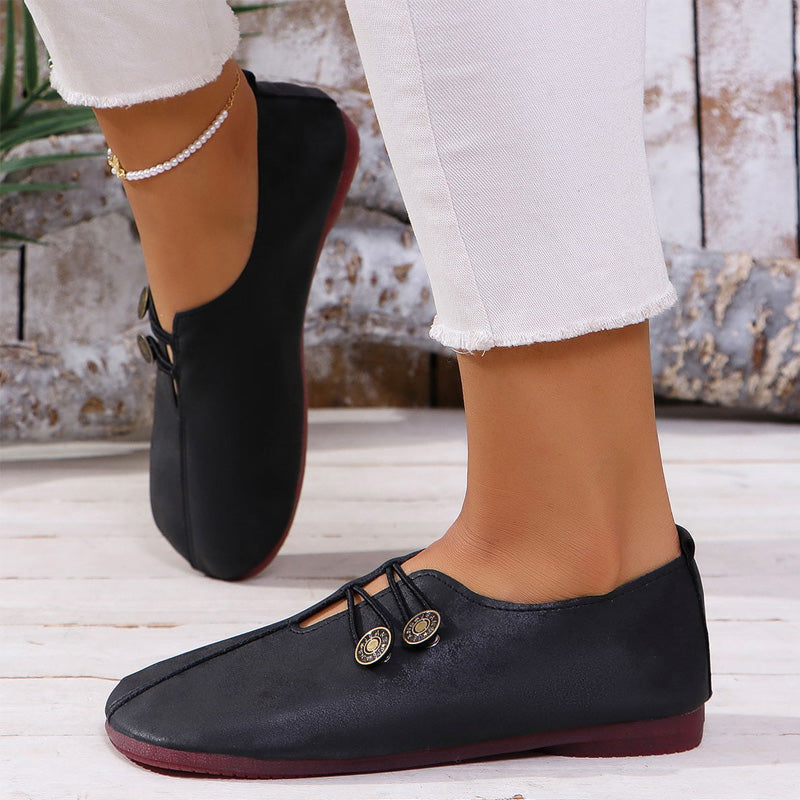 ⏳Time-limited Special⏰Women's New Soft Synthetic Leather Flat Shoes