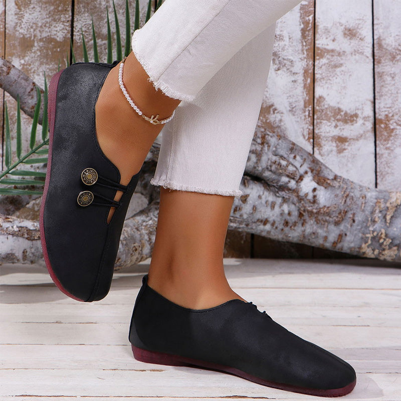 ⏳Time-limited Special⏰Women's New Soft Synthetic Leather Flat Shoes