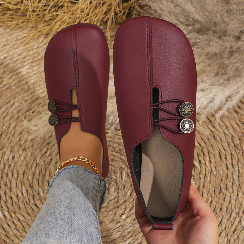 ⏳Time-limited Special⏰Women's New Soft Synthetic Leather Flat Shoes