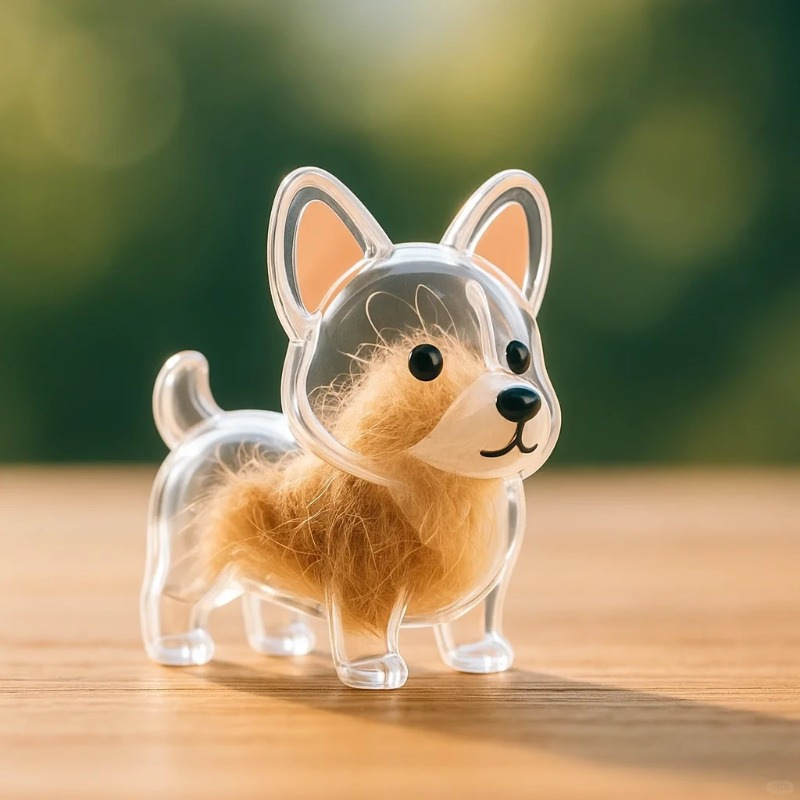🐶Creative Transparent Dog Hair Collection Container Keychain