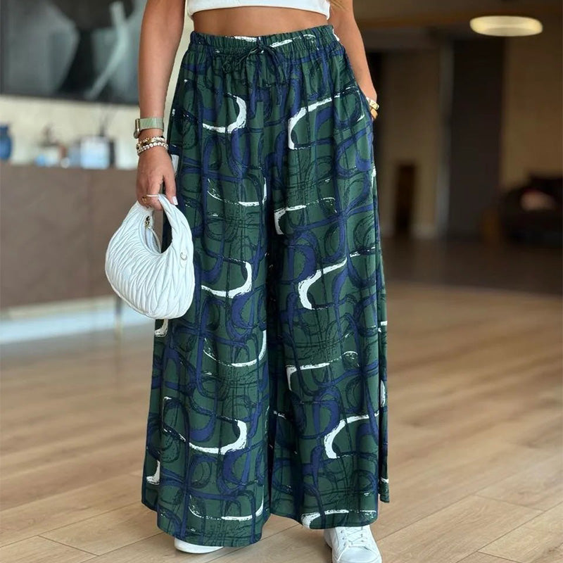 ⏳Time-limited Special⏰Women’s Casual Printed Wide-Leg Pants with Pockets👖