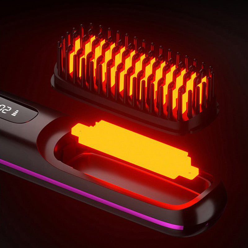 ⏳Time-limited Special⏰Wireless Ceramic Heating Hair Straightening Comb