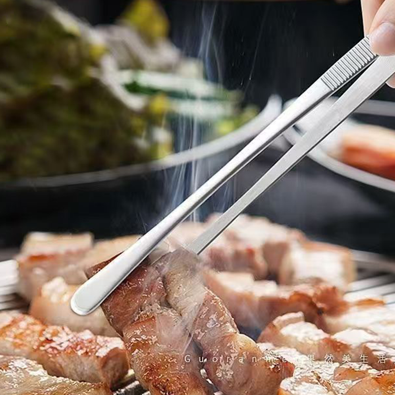 Multi-purpose Stainless Steel Anti-slip BBQ & Baking Tongs