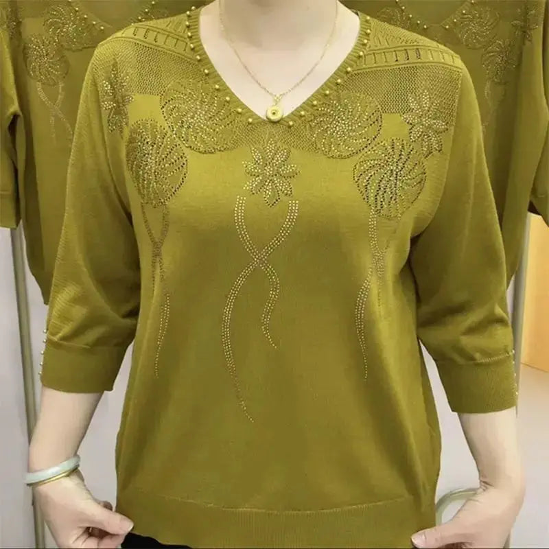 🔥✨HOT SALE✨🎅Two pieces free shipping🔥【M-4XL】 New fashion knitted tops spiyle