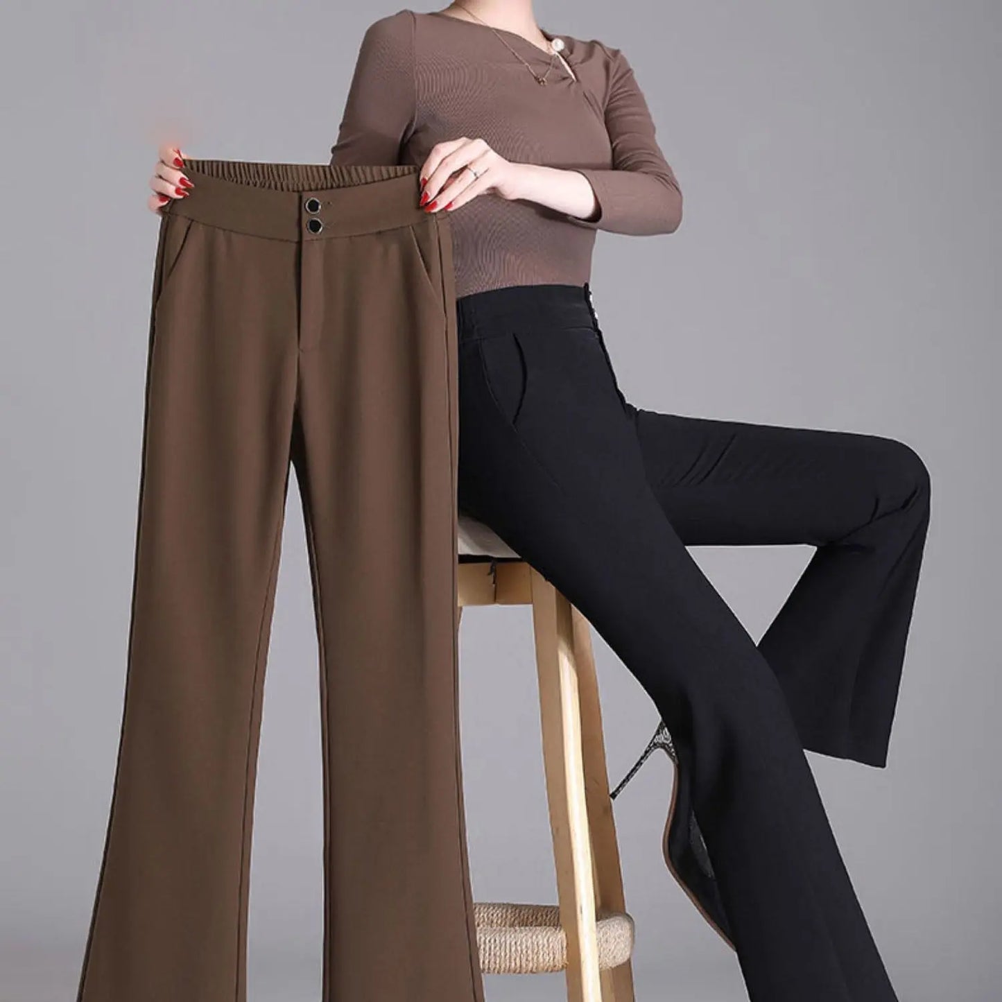 Women’s Fashion Elegant Flare Trousers(50% OFF) spiyle