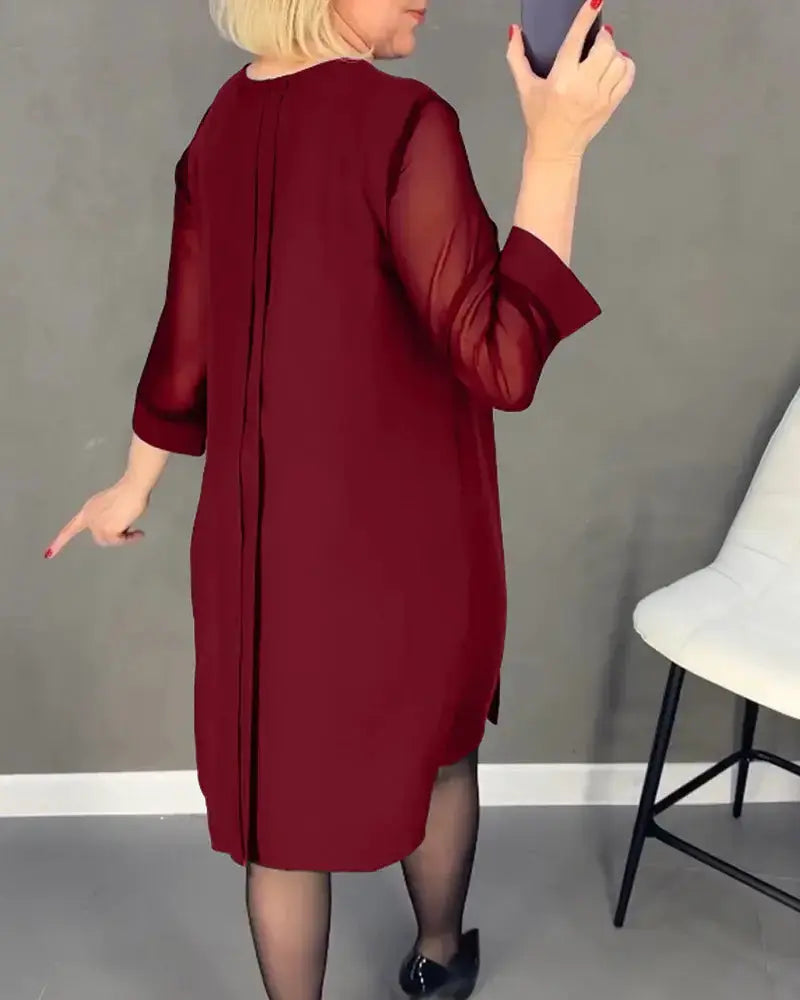 🎉New Product Launch💐 – Mid Sleeve Straight Dress(53% OFF) spiyle