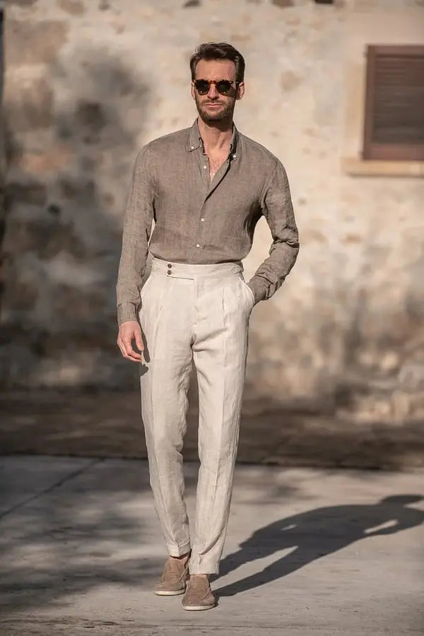 Men's Solid Color Straight Casual Trousers spiyle