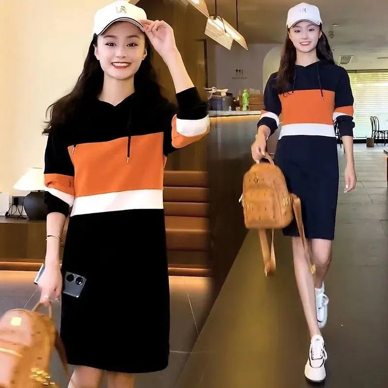 Women's Fashion Temperament Hooded Dress(50% OFF) spiyle