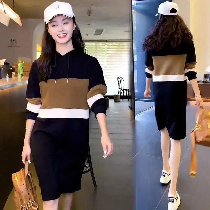 Women's Fashion Temperament Hooded Dress(50% OFF) spiyle
