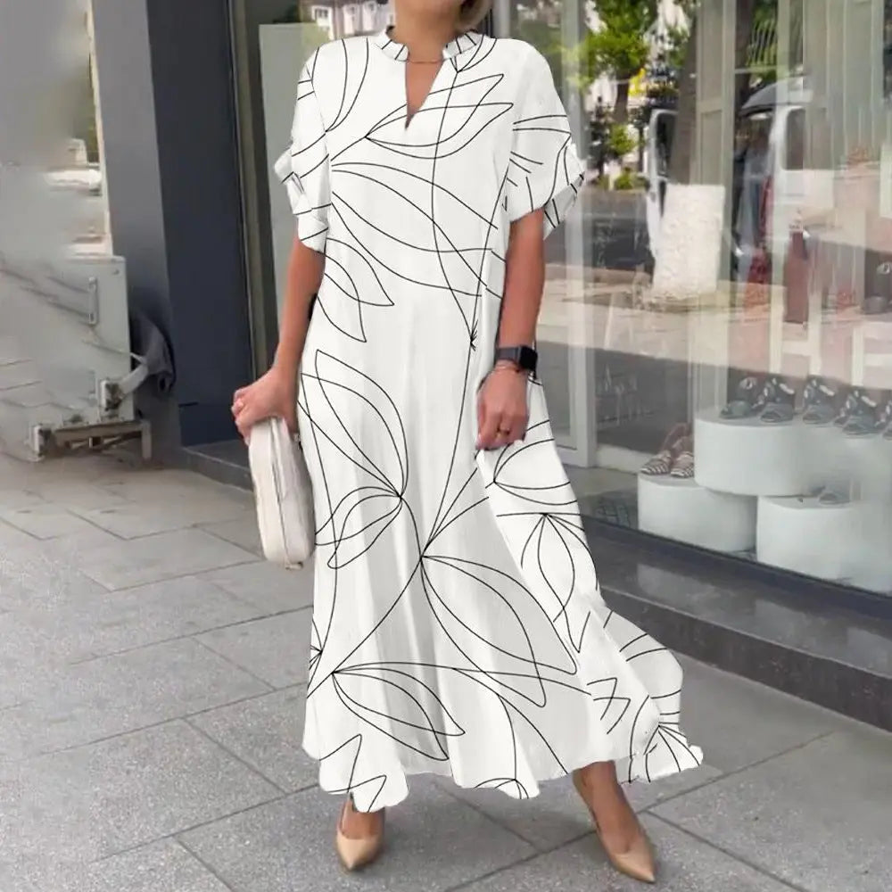 🎉New Product Launch💐– V-Neck Striped Maxi Dress(50% OFF) spiyle