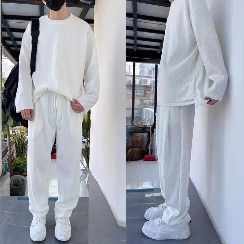 Men’s Loose Fashionable Long Sleeve 2-piece Set(50% OFF) aiyoumoi