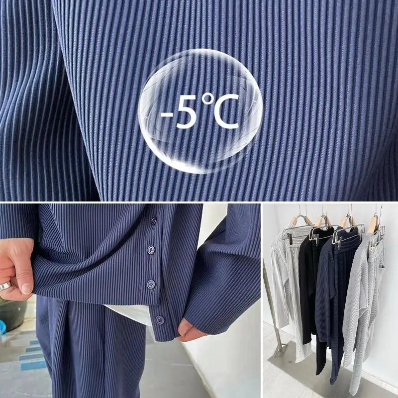 Men’s Loose Fashionable Long Sleeve 2-piece Set(50% OFF) aiyoumoi