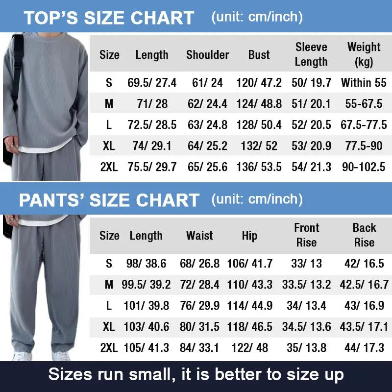 Men’s Loose Fashionable Long Sleeve 2-piece Set(50% OFF) aiyoumoi