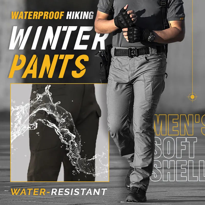 Men's Soft Shell Waterproof Hiking Winter Tactical Pants aimtoyou
