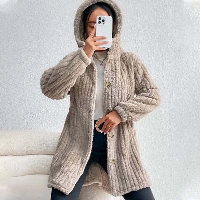 🎁【The Perfect Winter Gift】 Button Down Hooded Knit Cardiga spiyle