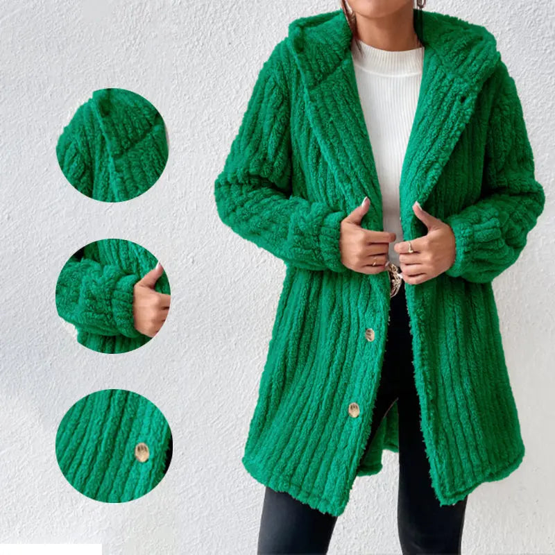🎁【The Perfect Winter Gift】 Button Down Hooded Knit Cardiga spiyle