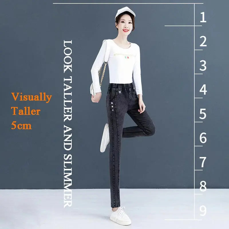 Nice Gift! Elastic Warm Plush Skinny Jeans for Women spiyle