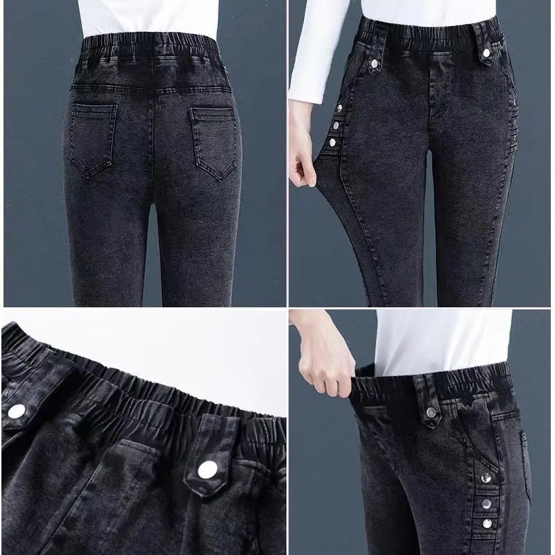 Nice Gift! Elastic Warm Plush Skinny Jeans for Women spiyle