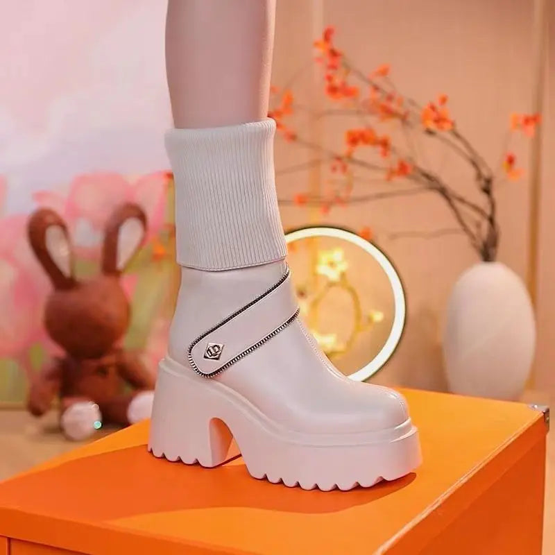 Free shipping🔥Best Gift For Her🎁Women's Platform Chunky Heel Knee High Boots spiyle