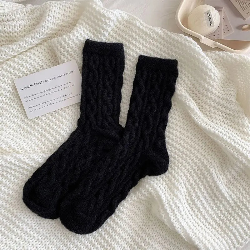 Soft Waxy Macaron Color Thermal Socks for Women - Great Gift spiyle