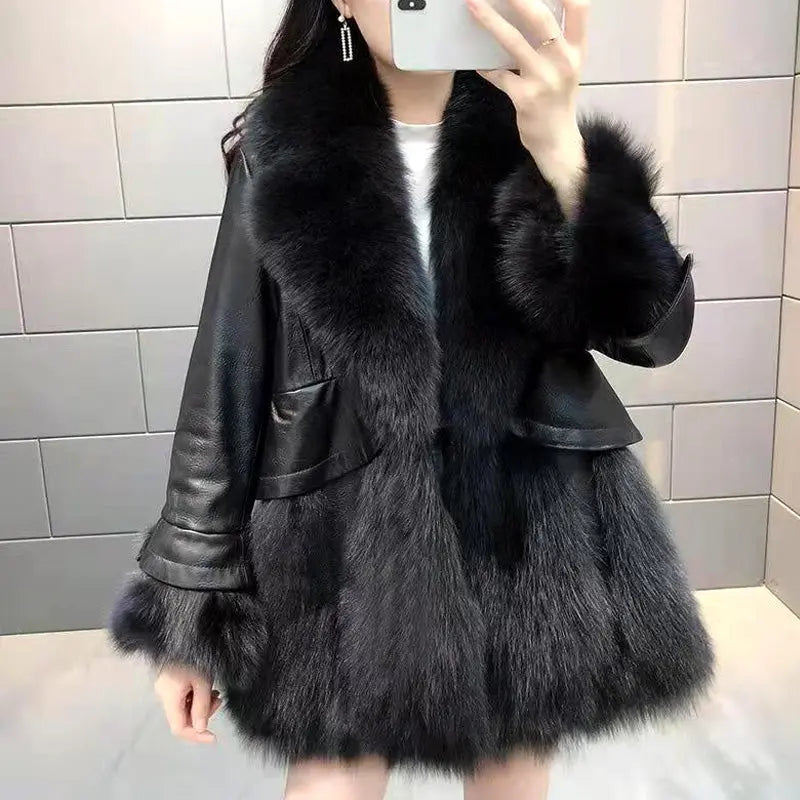 🔥HOT SALE🔥Gift Choice -Women's Mid-Length Faux Fur Coat(46%OFF) spiyle