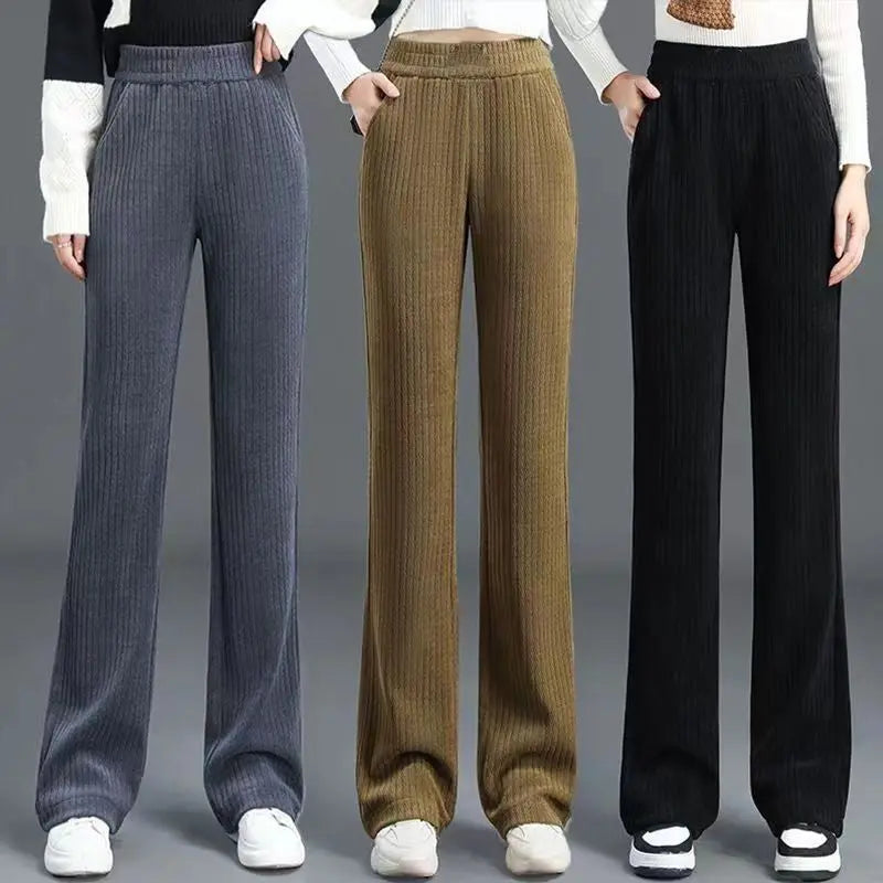 š„HOT SALEš„Best Gift for Her - Women's Versatile Simple Stretch Elastic Waist Loose Wide Leg Pants(40%OFF) spiyle