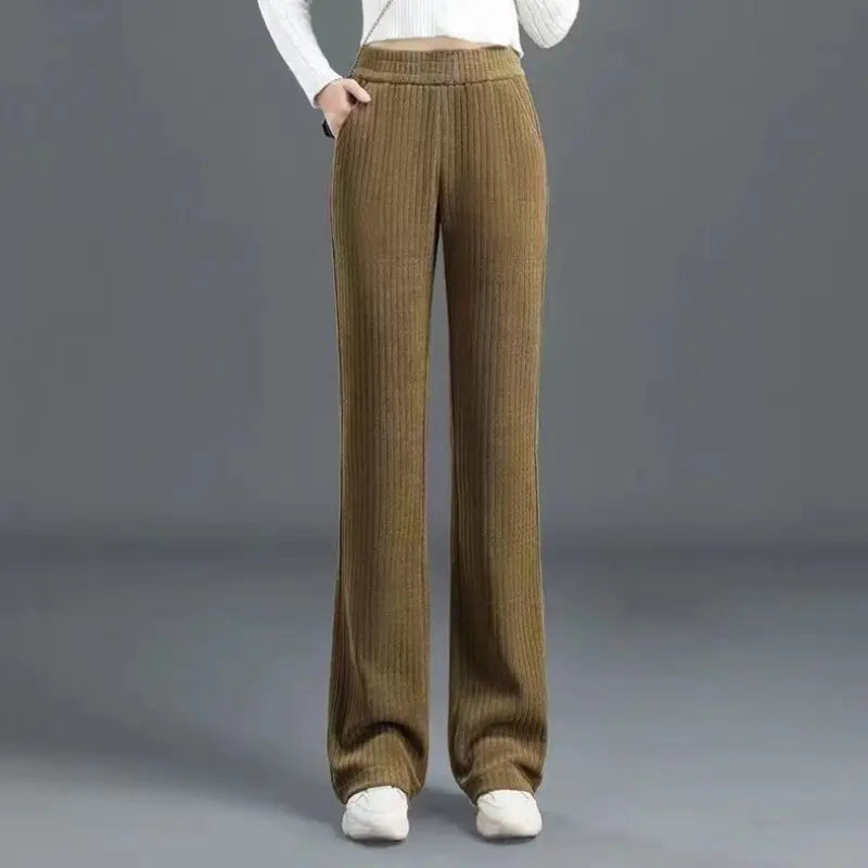 š„HOT SALEš„Best Gift for Her - Women's Versatile Simple Stretch Elastic Waist Loose Wide Leg Pants(40%OFF) spiyle