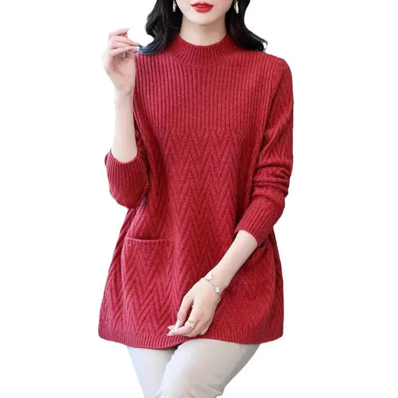 🔥Christmas Sale 50% OFF🔥Gift Choice - Women's Mid-Length Half Turtleneck Sweater(40%OFF) spiyle