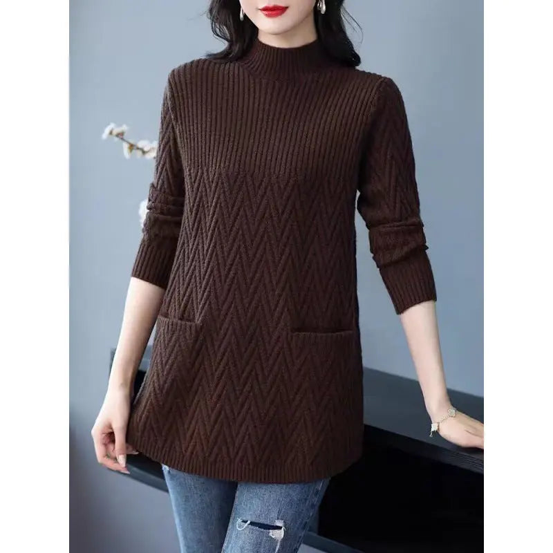 🔥Christmas Sale 50% OFF🔥Gift Choice - Women's Mid-Length Half Turtleneck Sweater(40%OFF) spiyle