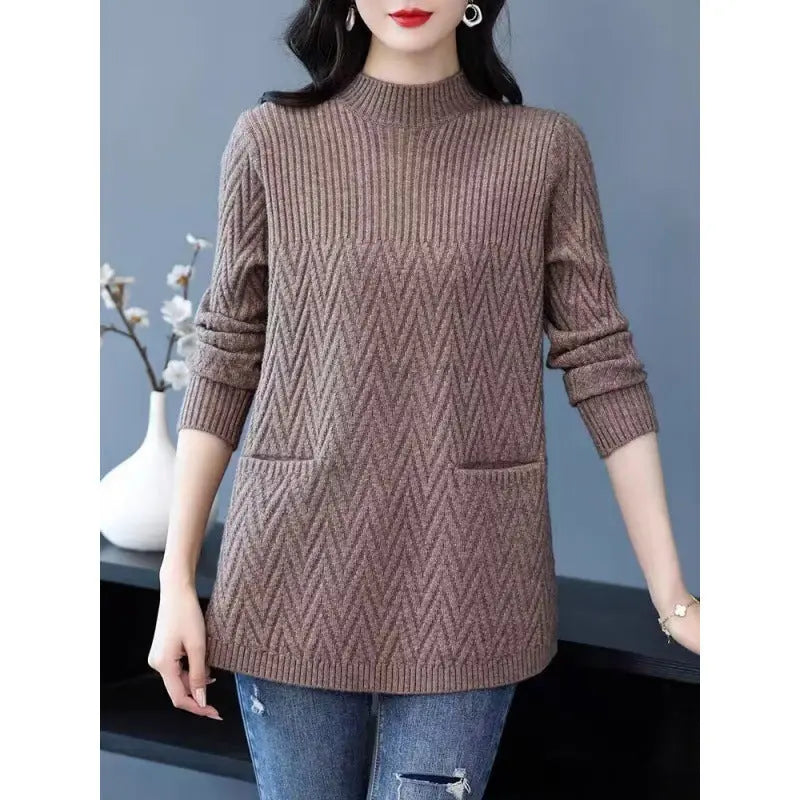 🔥Christmas Sale 50% OFF🔥Gift Choice - Women's Mid-Length Half Turtleneck Sweater(40%OFF) spiyle