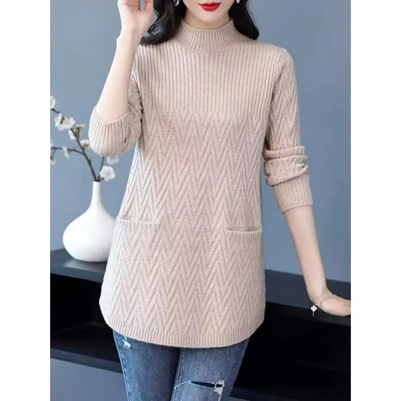 🔥Christmas Sale 50% OFF🔥Gift Choice - Women's Mid-Length Half Turtleneck Sweater(40%OFF) spiyle
