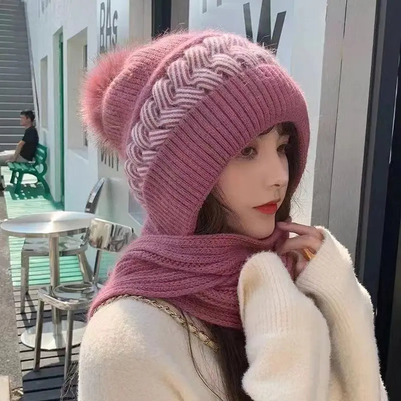 🔥HOT SALE 19.99🔥Warm & Cozy Knitted Hooded Scarf(30%OFF) spiyle
