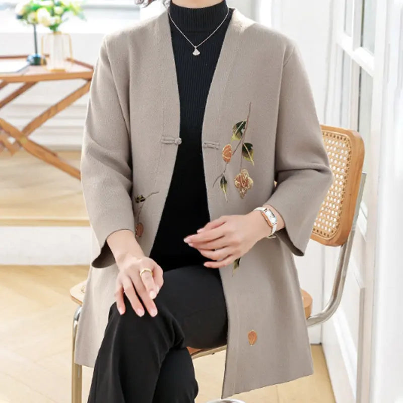 🔥HOT SALE 🔥Women's Mid-length Knit Cardigan Sweaters Coat(47%OFF) spiyle