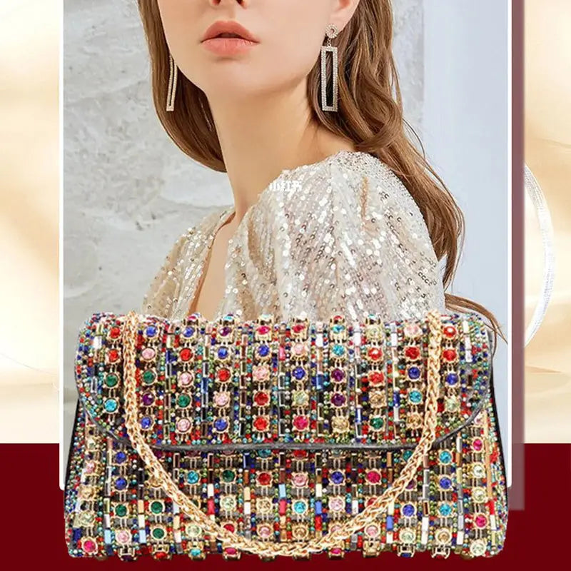 🎅🎄Christmas Early Sale 45% OFF🎄Women's Luxury Colorful Rhinestone Bag spiyle