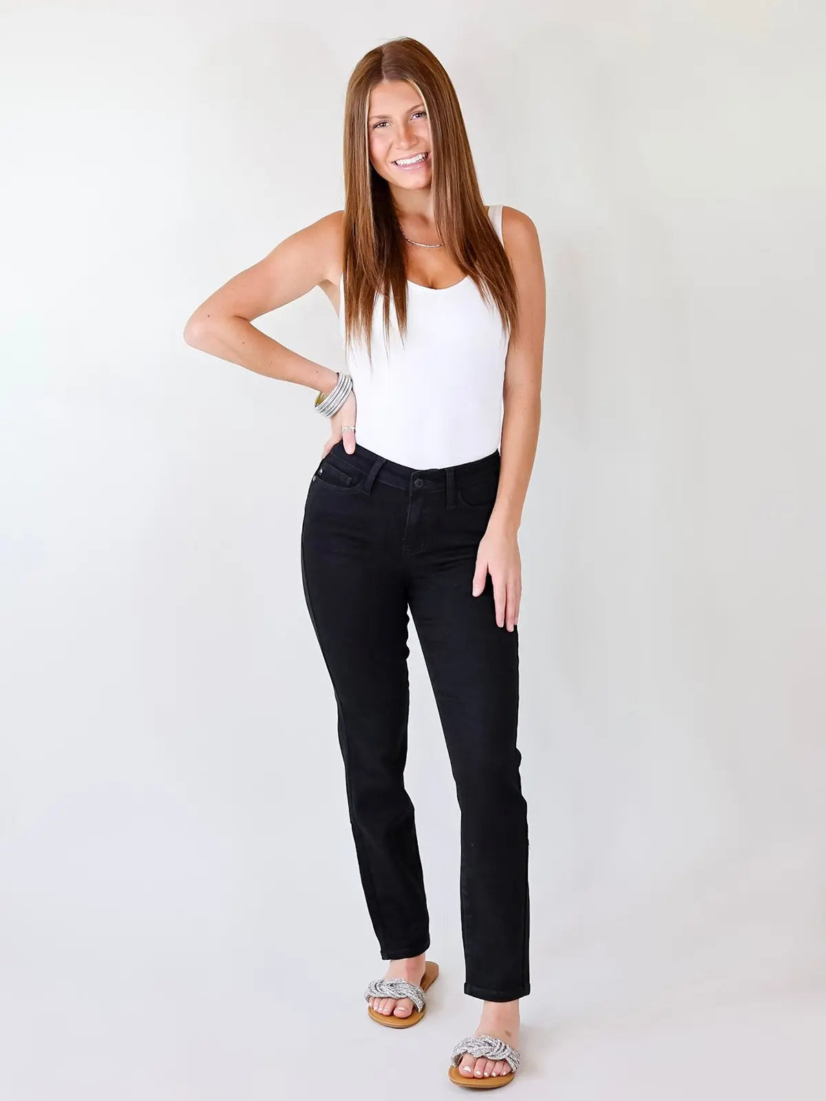 🔥Hot Sale $34.99🔥Tummy Control Cuffed Slim Fit Jeans(50% OFF) spiyle