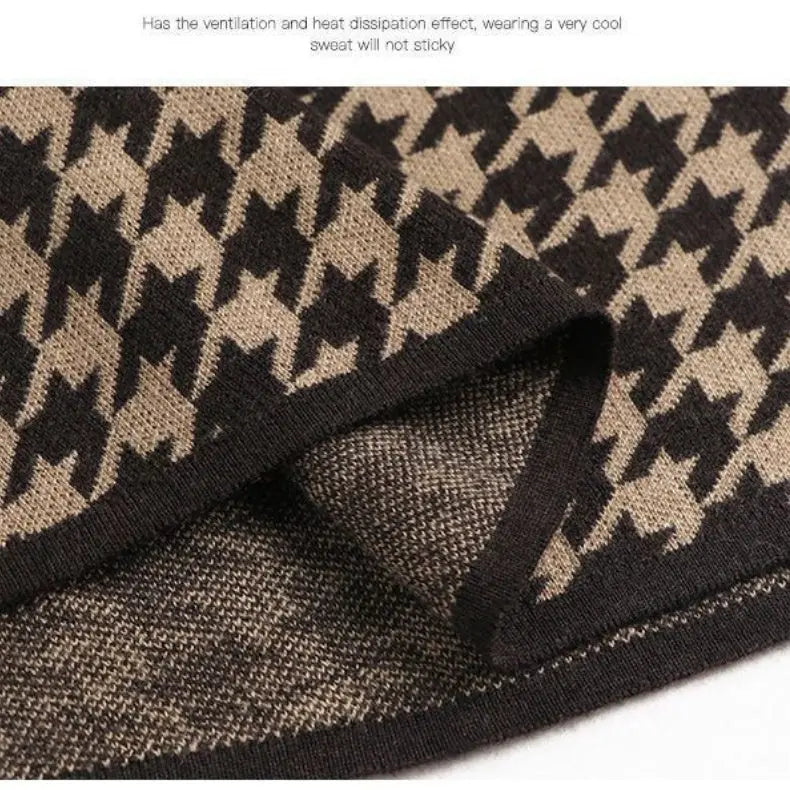 Printed Plaid Knit Dress spiyle