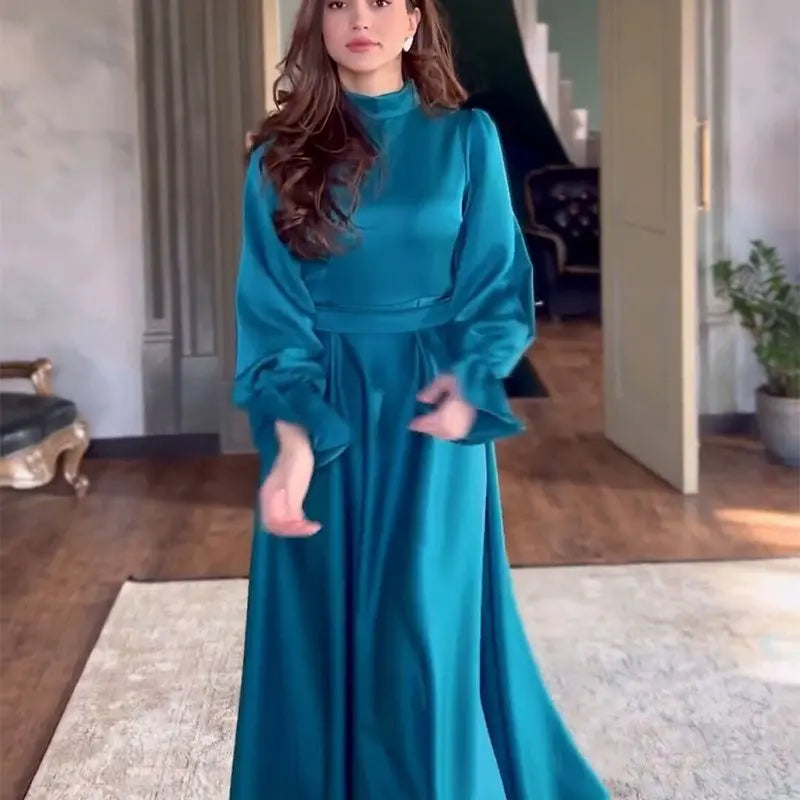 👗Temperament Elegant Ruffled Long Sleeve Dress spiyle