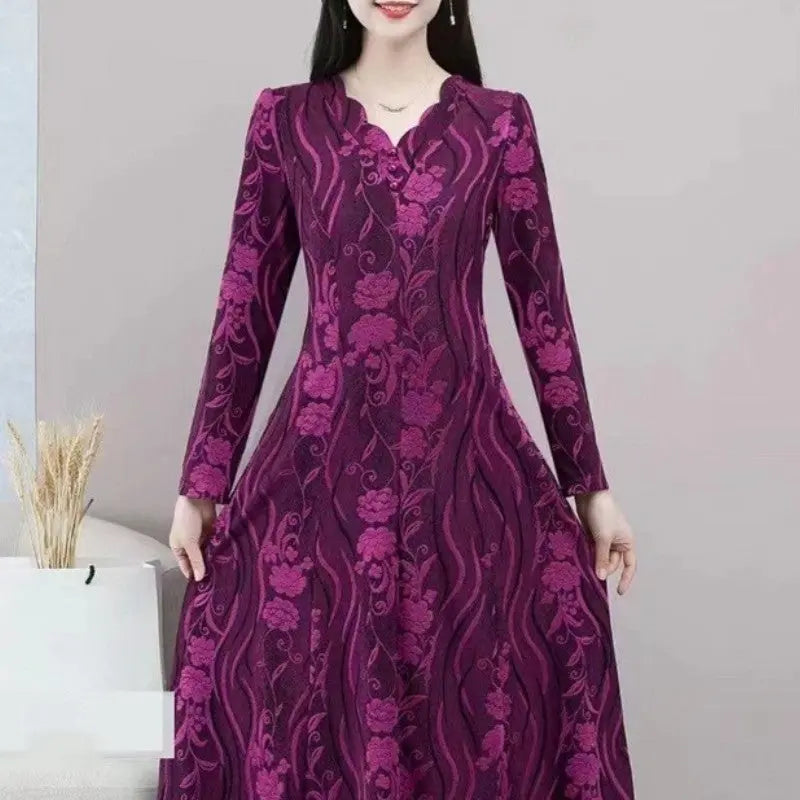 👗Women's Long Sleeve V-neck Dress with Pockets spiyle