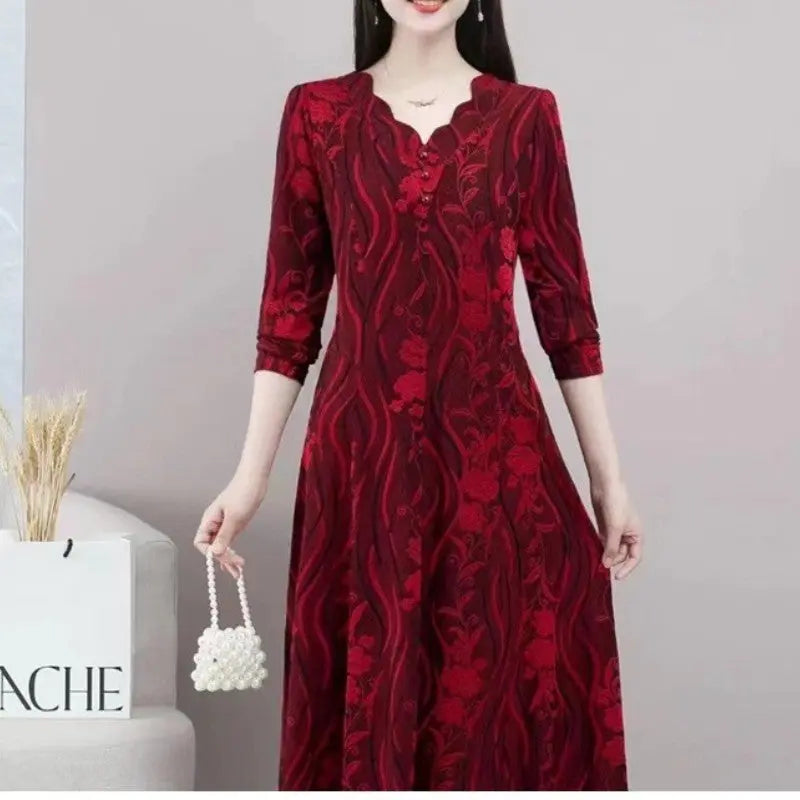 👗Women's Long Sleeve V-neck Dress with Pockets spiyle