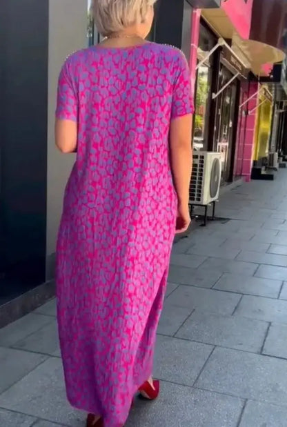 👗【M-3XL】2024 Fashionable plus-size Print Dress（50% OFF） spiyle