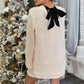 🎅Pre-Xmas Specials🎄 Long Sleeve Loose Sequined Tie-back Dress