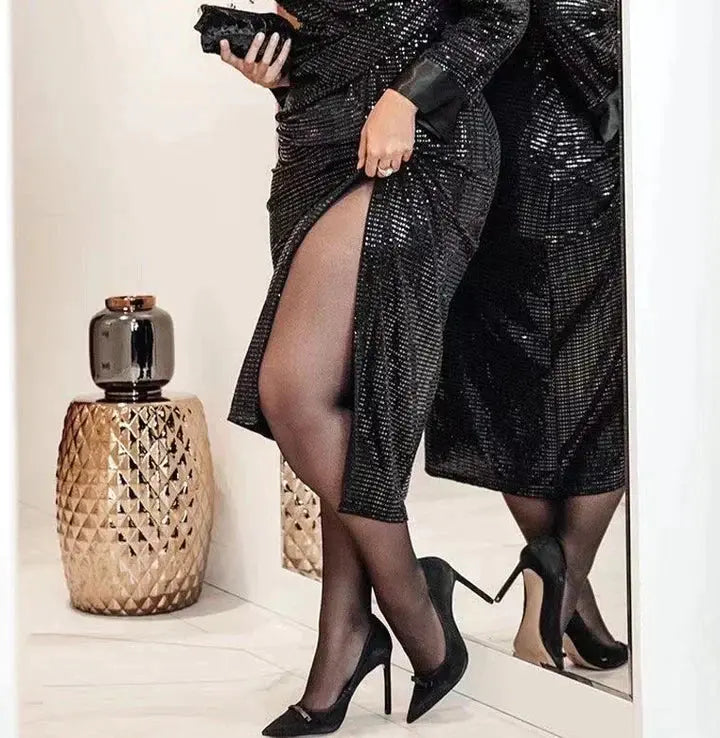 💥BUY 1 GET 1 FREE💥Pearlescent Silk Stockings Sexy Nylon Pantyhose spiyle