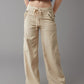 💝Linen-Blend Wide-Leg Cargo Pant