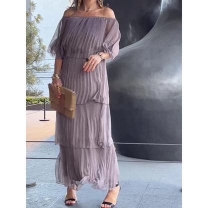🌸Spring Specials💐 Elegant chiffon cake long dress